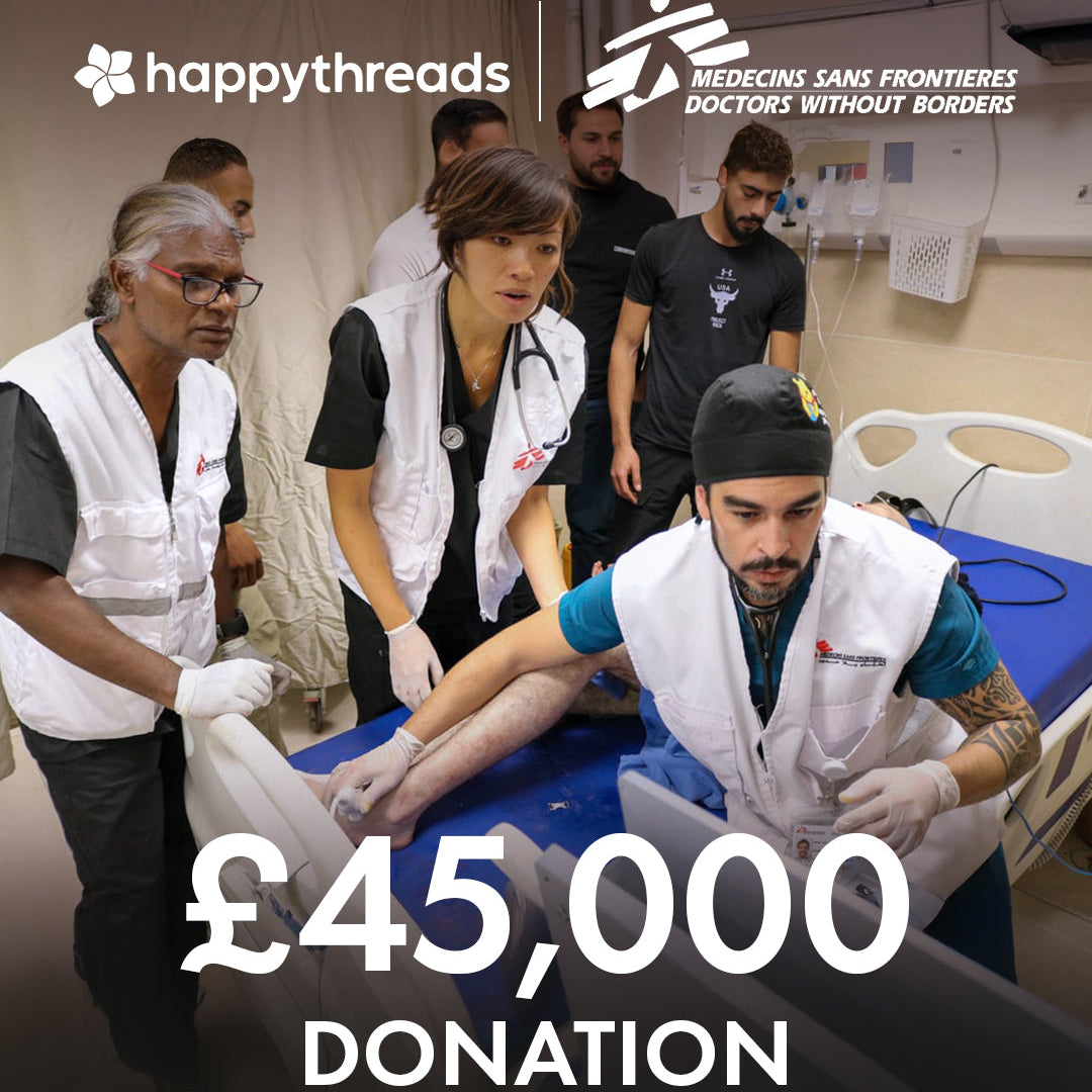 Happythreads £45,000 Donation to Médecins Sans Frontières (MSF)