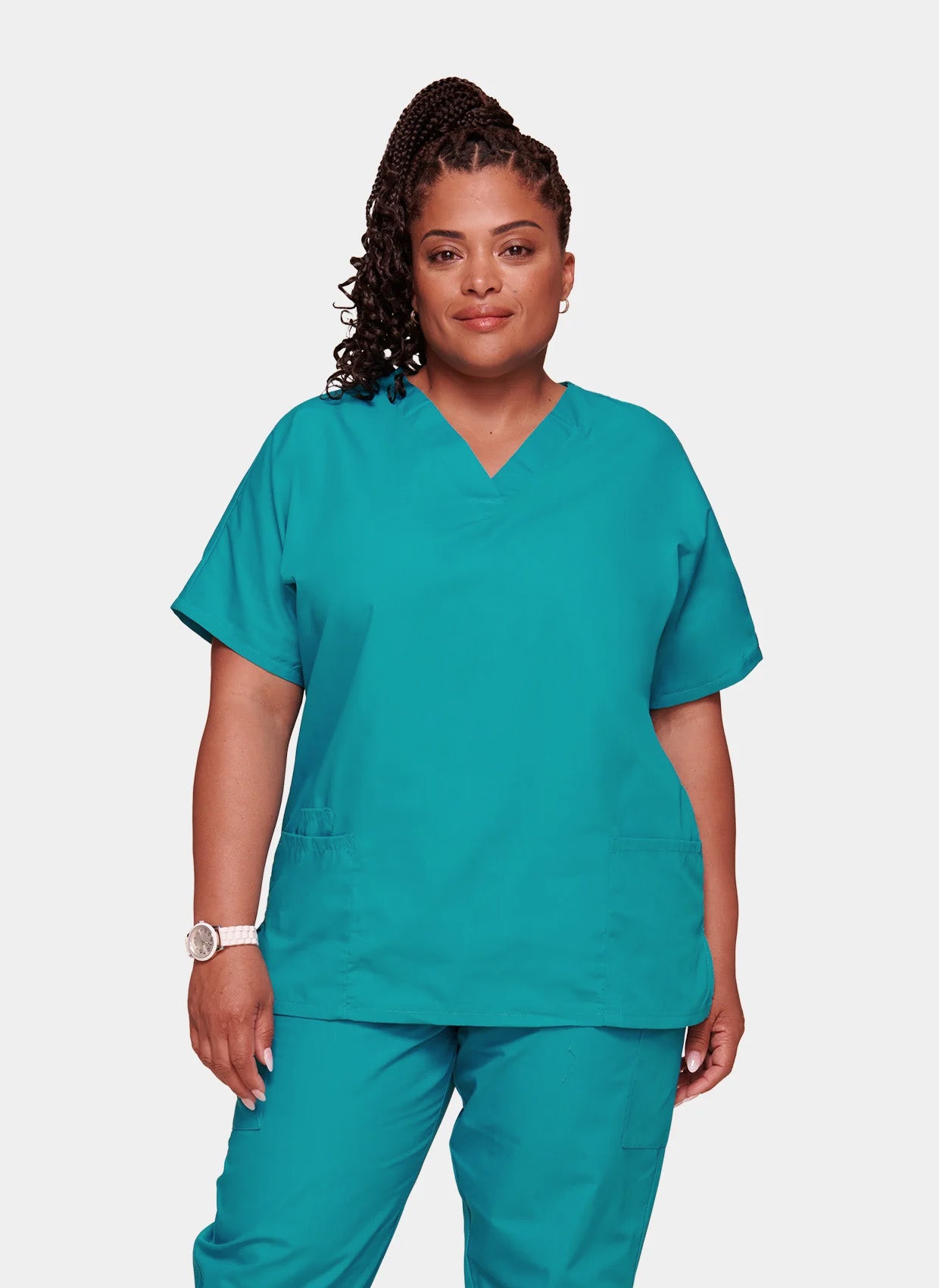 Cherokee Unisex Scrub Top Teal
