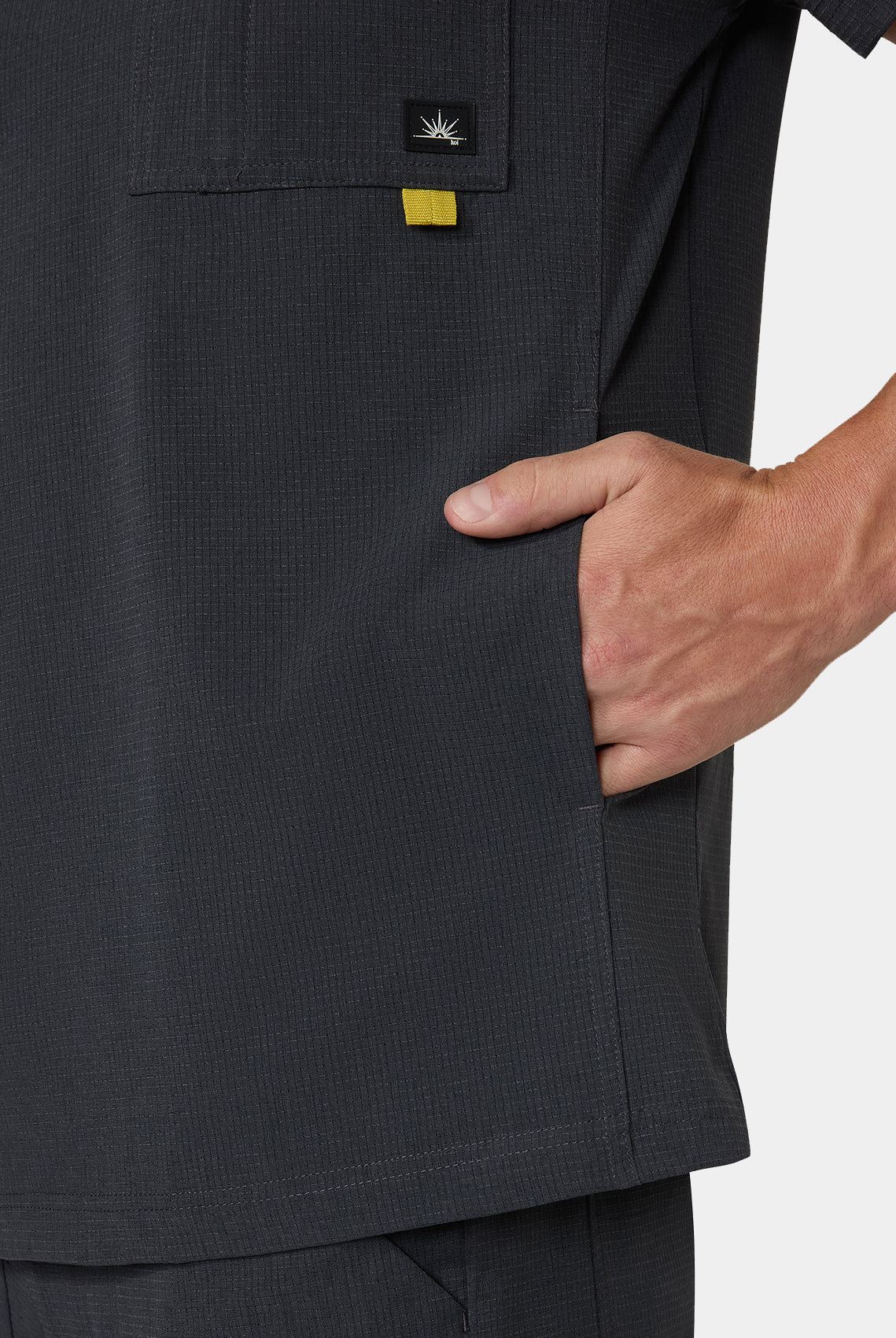 Men's Koi Solis Caldwell scrub top charcoal