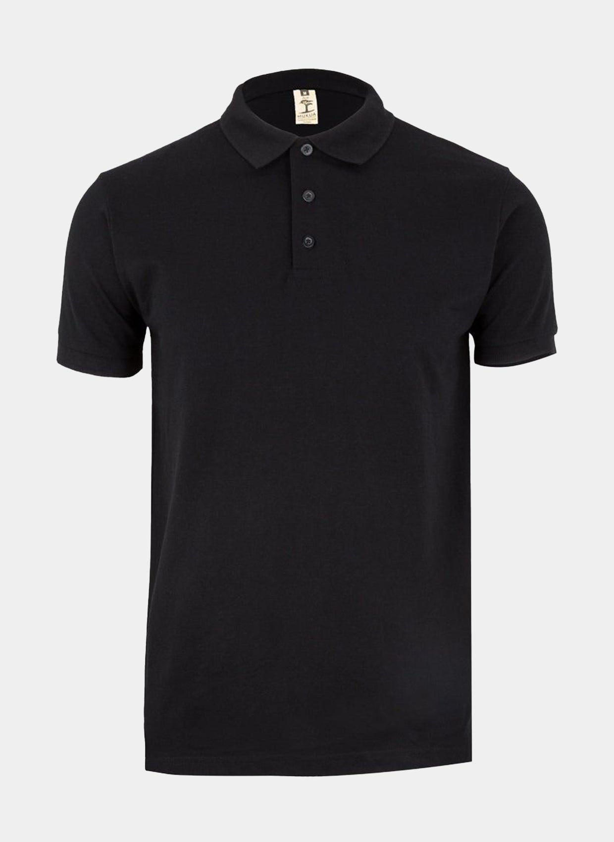 Black Unisex Gibson Short-Sleeve Scrub Polo