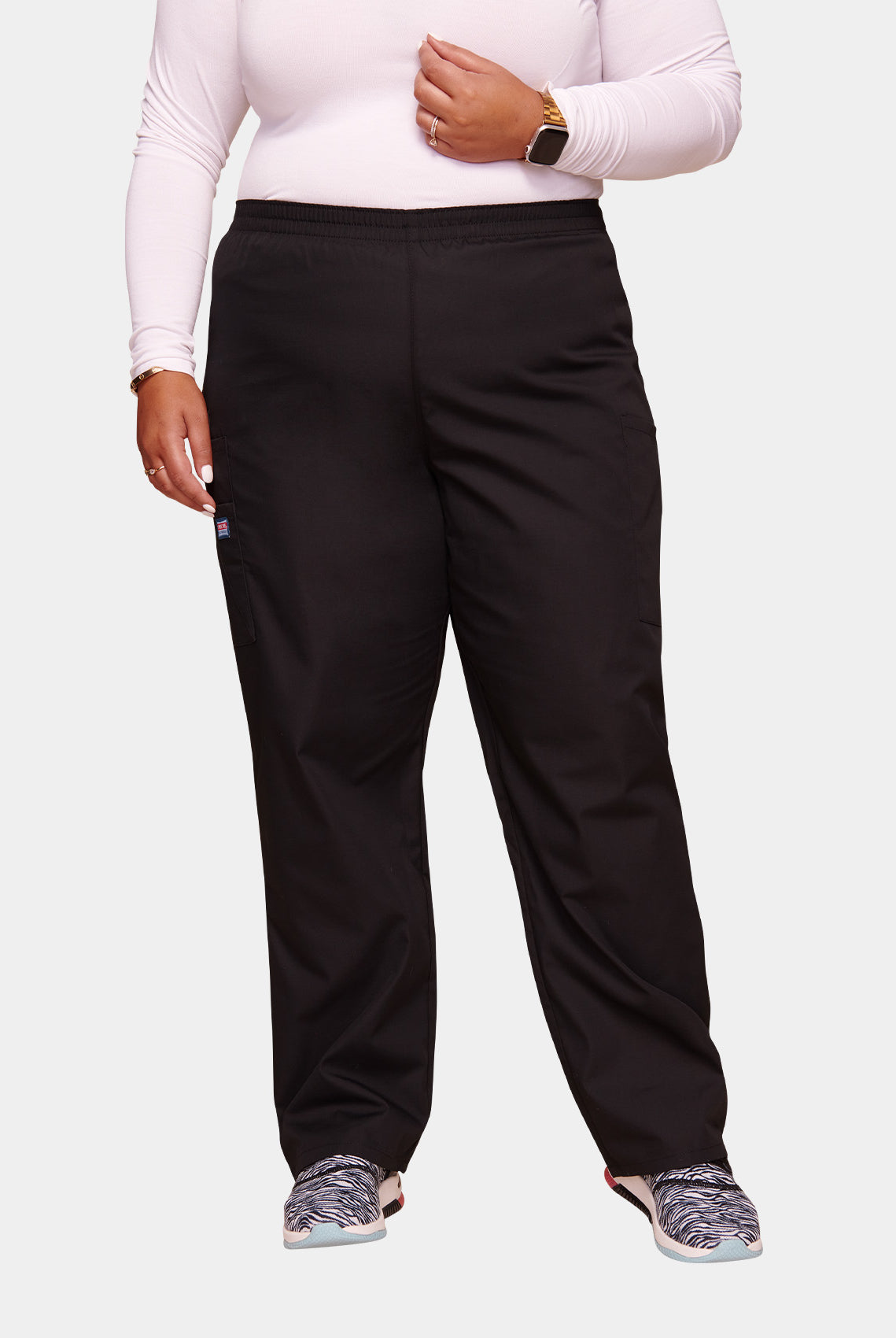 Cherokee Unisex Elasticated Scrub Trousers-Black