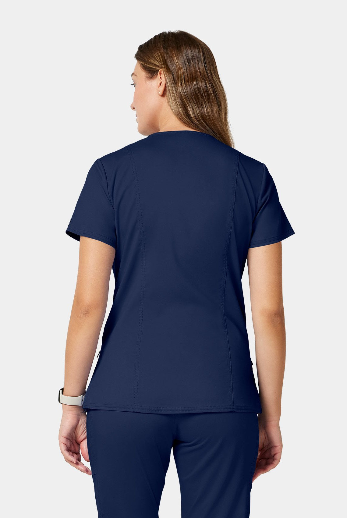 Cherokee WW Revolution Maternity Mock Wrap Scrub Top WWE688 - Navy
