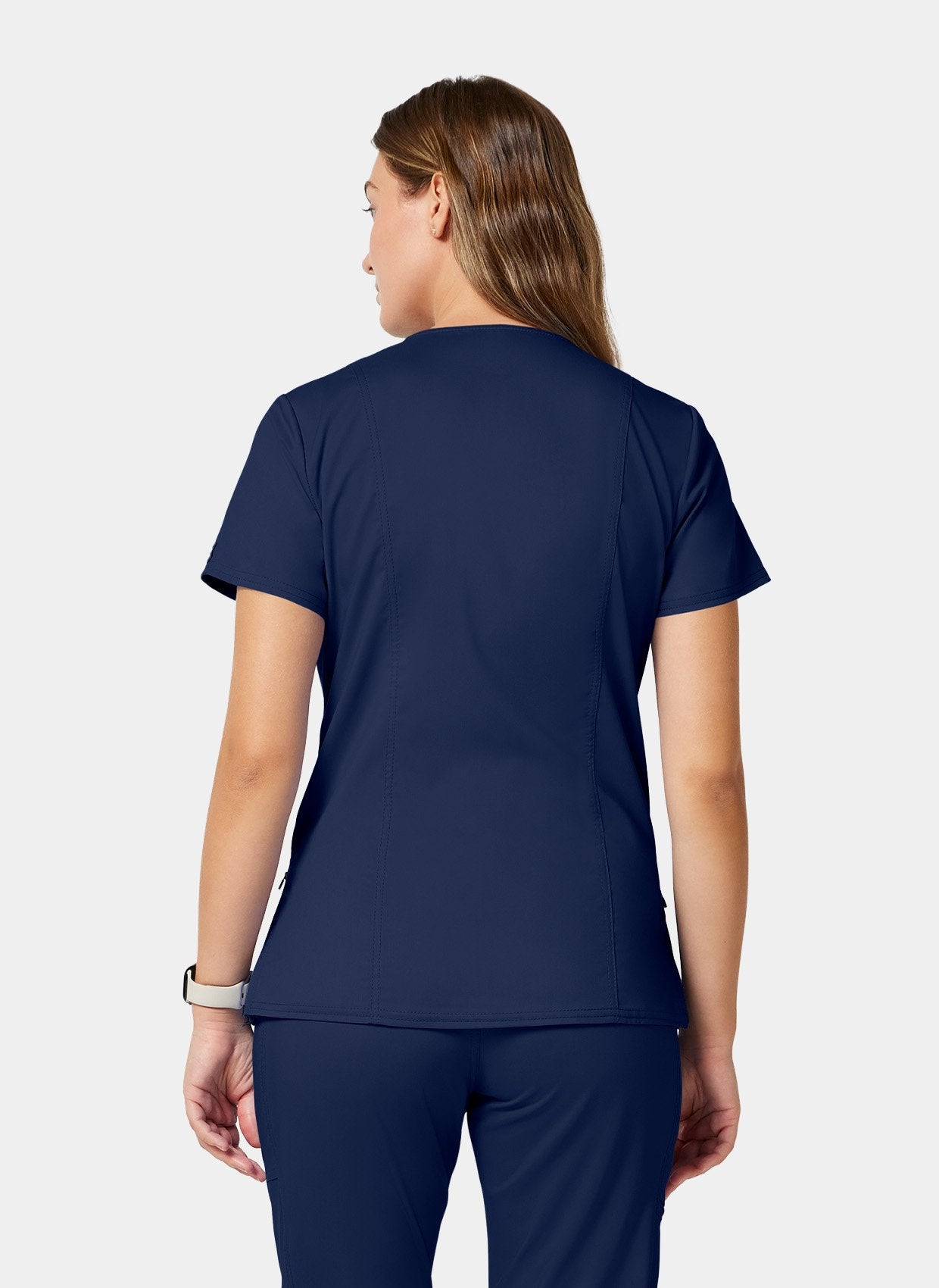 Cherokee WW Revolution Maternity Mock Wrap Scrub Top WWE688 - Navy