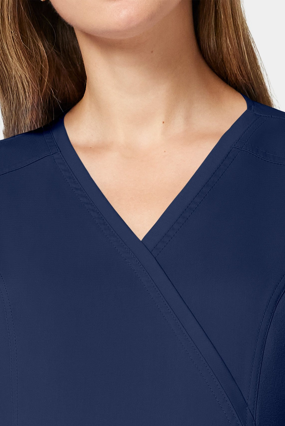 Cherokee WW Revolution Maternity Mock Wrap Scrub Top WWE688 - Navy