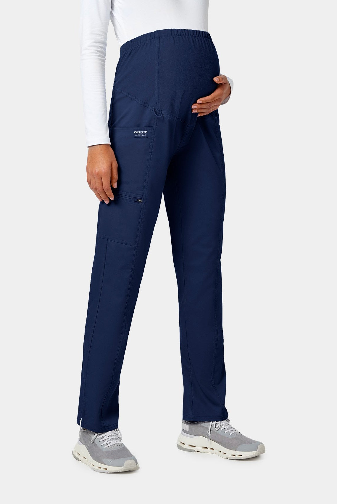 Cherokee WW Revolution Maternity Straight Leg Scrub Trousers WWE155 - Navy