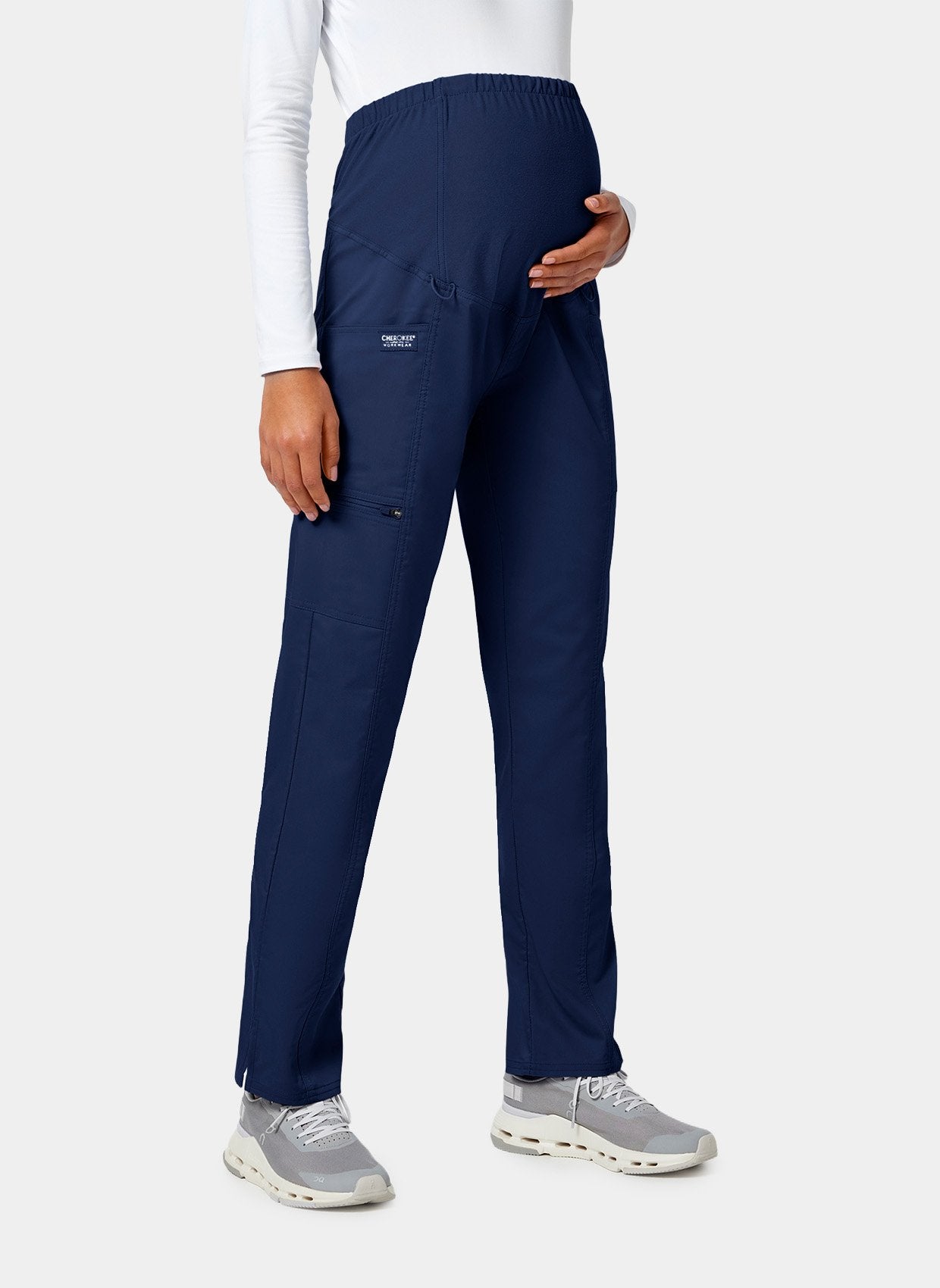 Cherokee WW Revolution Maternity Straight Leg Scrub Trousers WWE155 - Navy