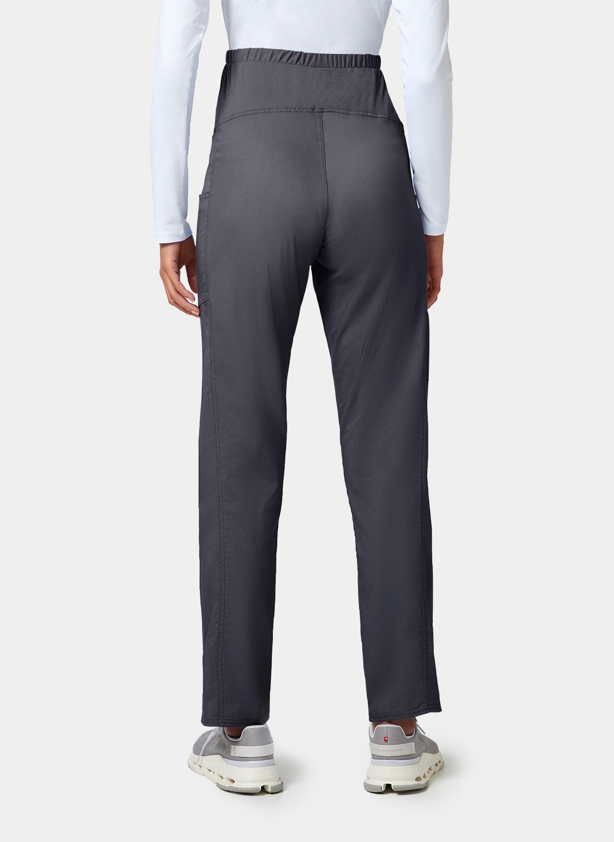 Cherokee WW Revolution Maternity Straight Leg Scrub Trousers WWE155 - Pewter