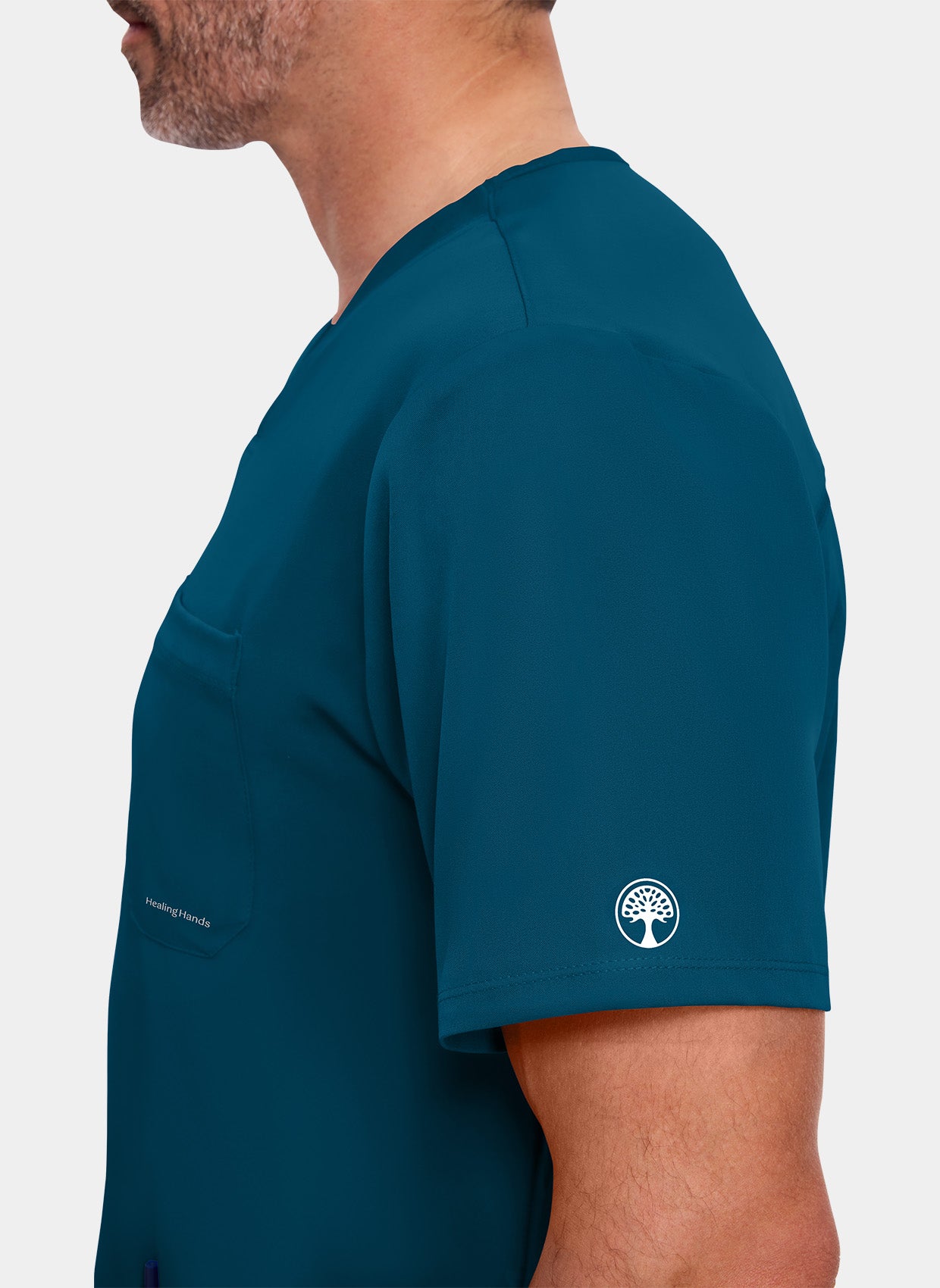 Healing Hands Mathew Scrub Top - Caribbean