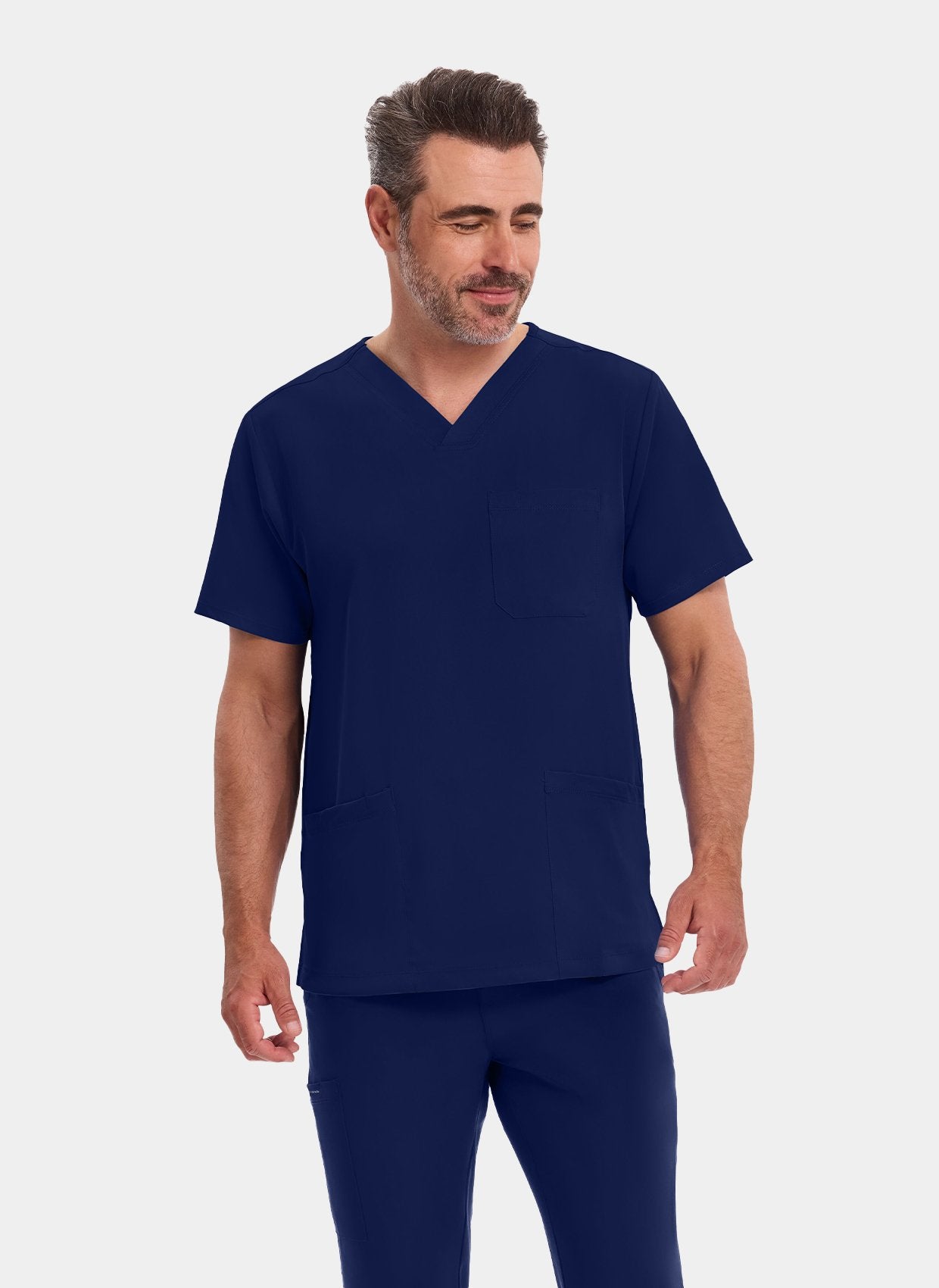 Healing Hands Mathew Scrub Top - Navy