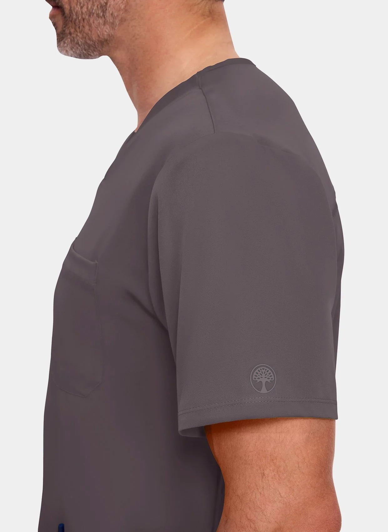 Healing Hands Mathew Scrub Top - Pewter