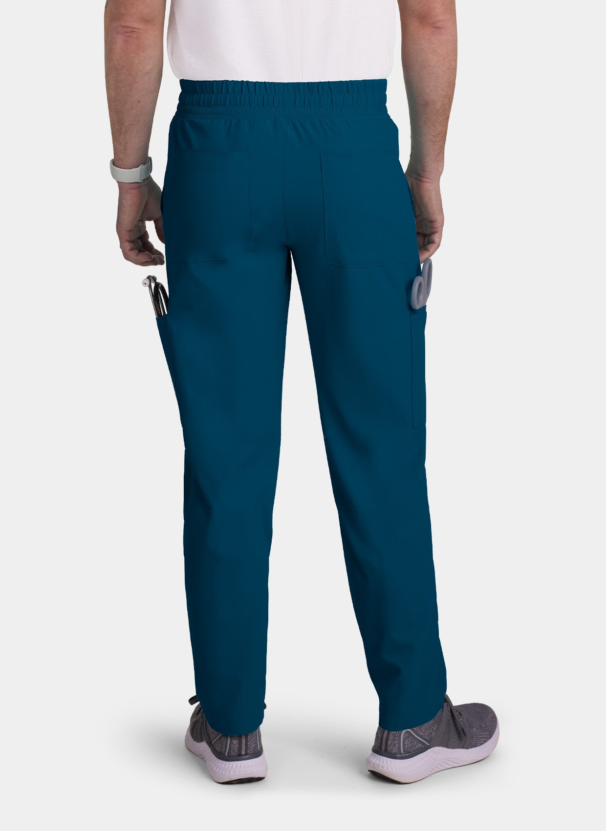 Koi Cureology Neuro Cargo Scrub Trousers - Caribbean - back