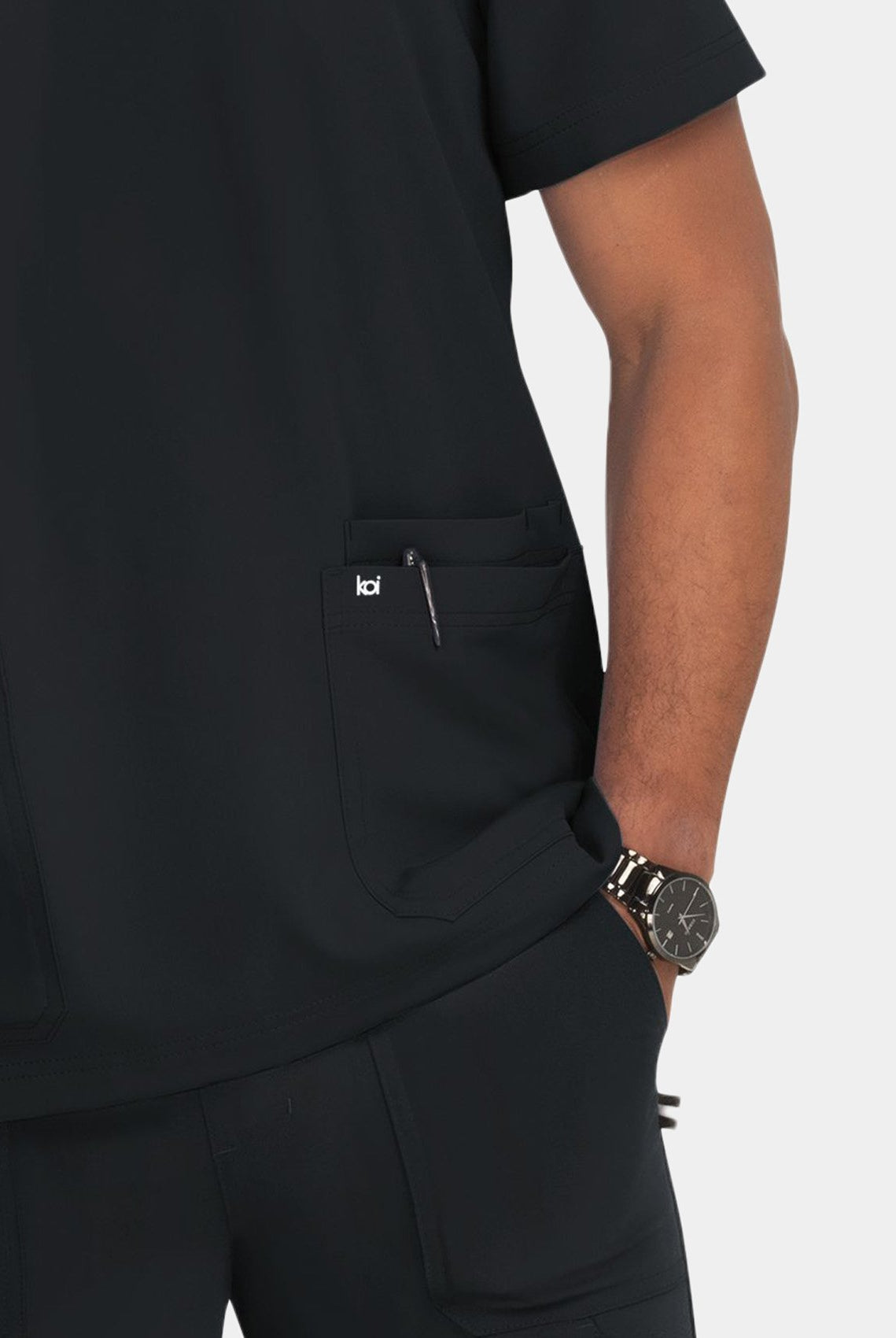 mens-koi-next-gen-free-to-be-scrub-top-front-black-2