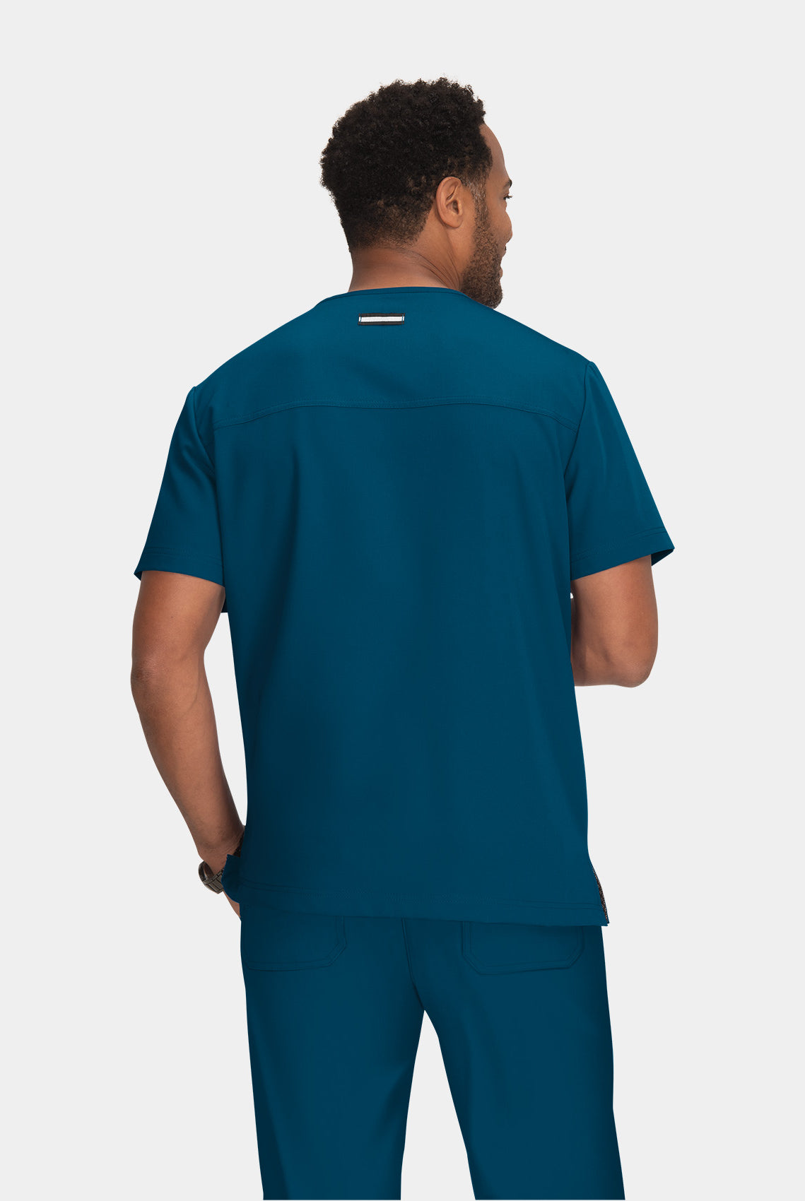 Koi Next Gen Free To Be Scrub Top- Caribbean- Back
