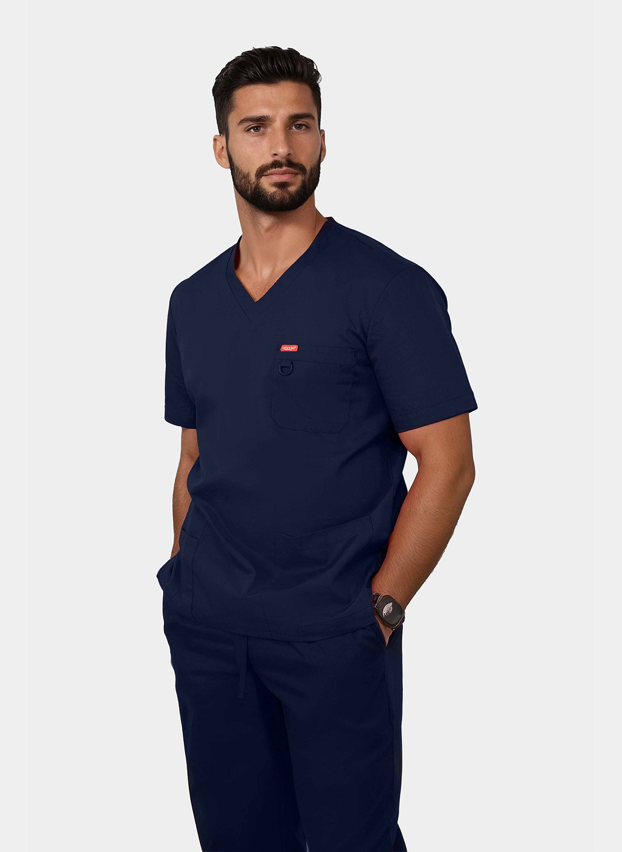 Orange Standard Balboa Scrub top Navy
