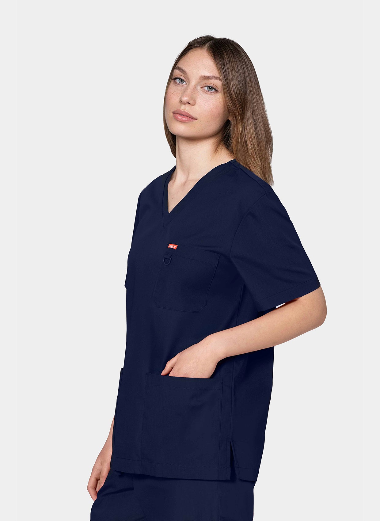 Orange Standard Balboa Scrub top Navy