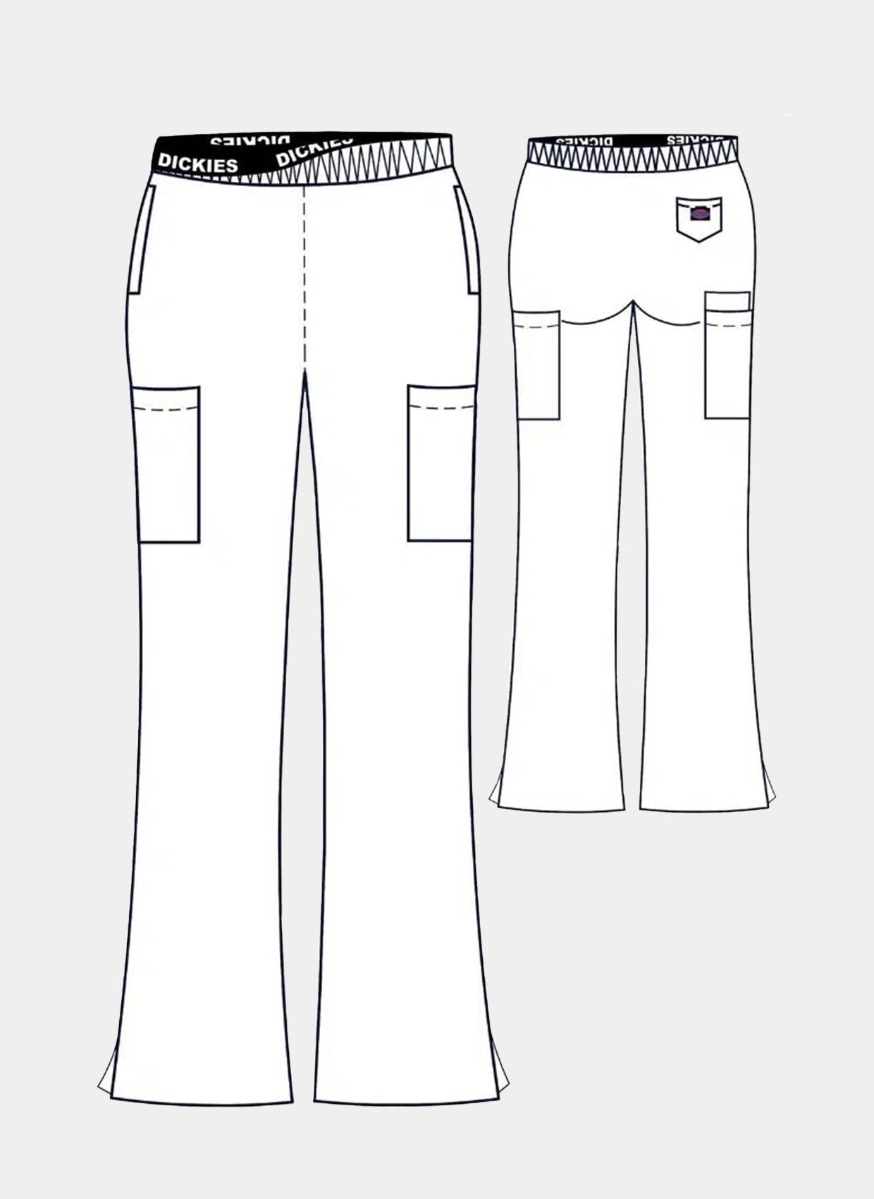 sketch unisex scrub trousers dickies boot cut