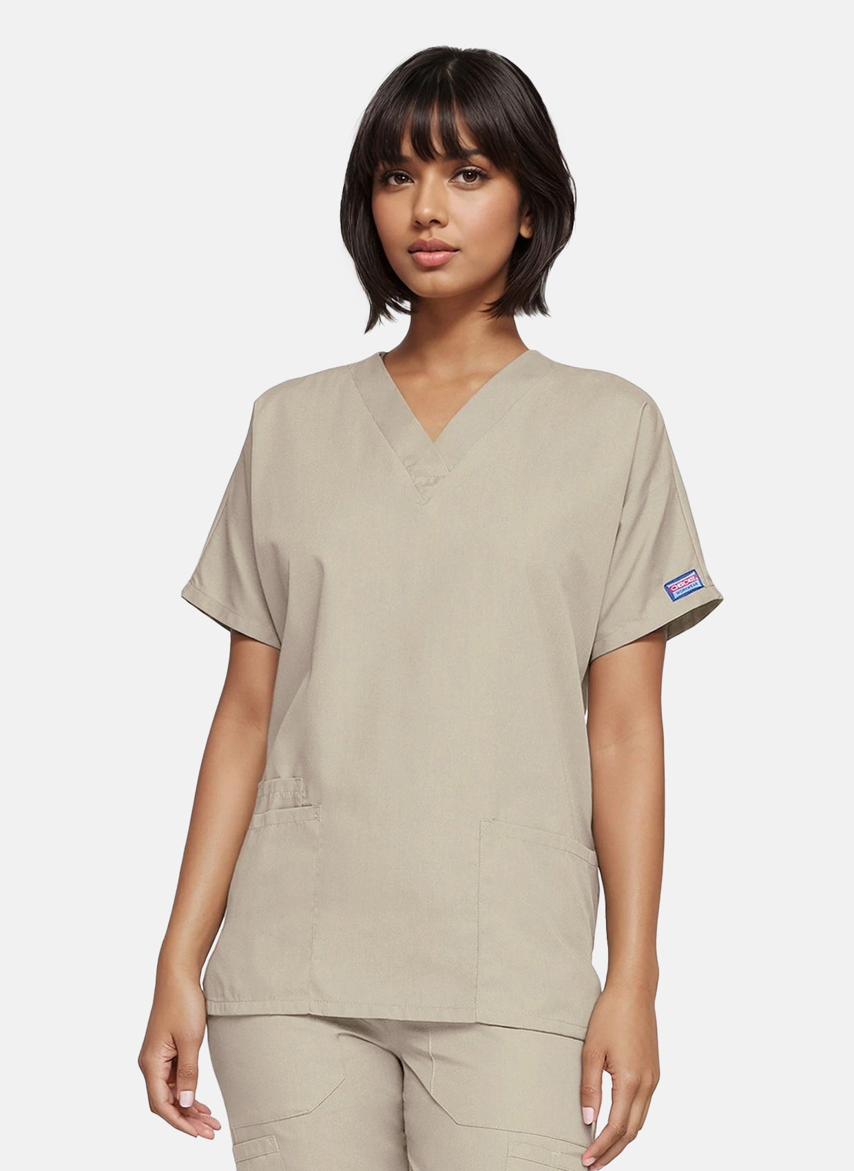 Cherokee Unisex Scrub Top - Khaki