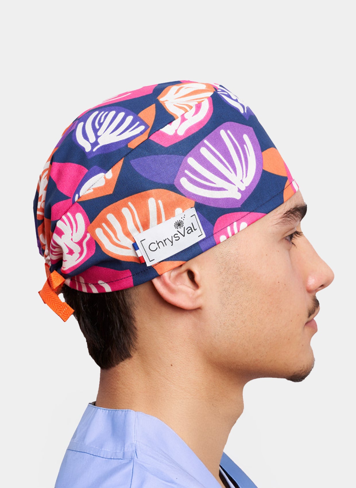 ChrysVal Short Hair Scrub Hat - Anemone Pop