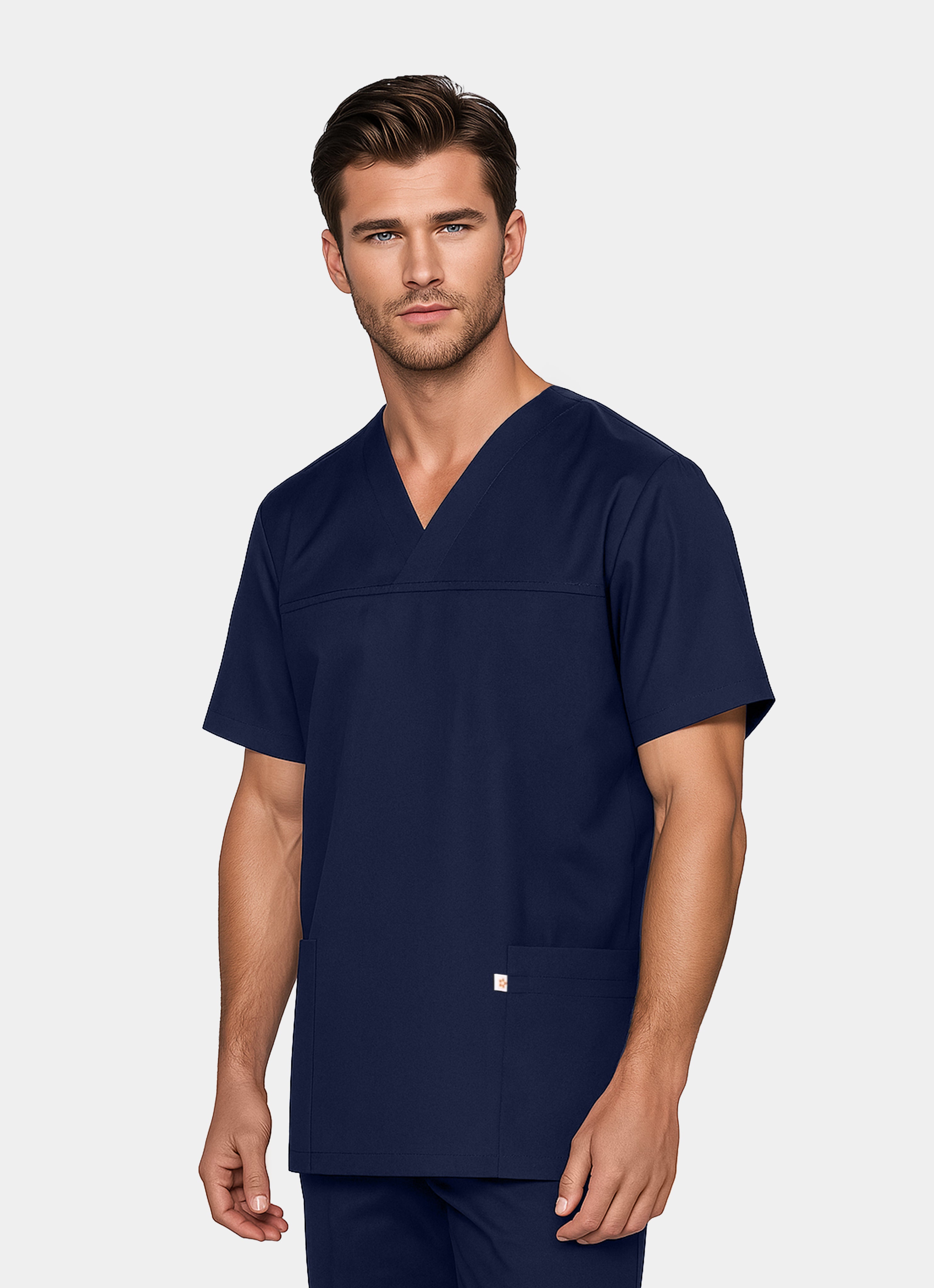 HappyFIT Unisex Scrub Top - Navy