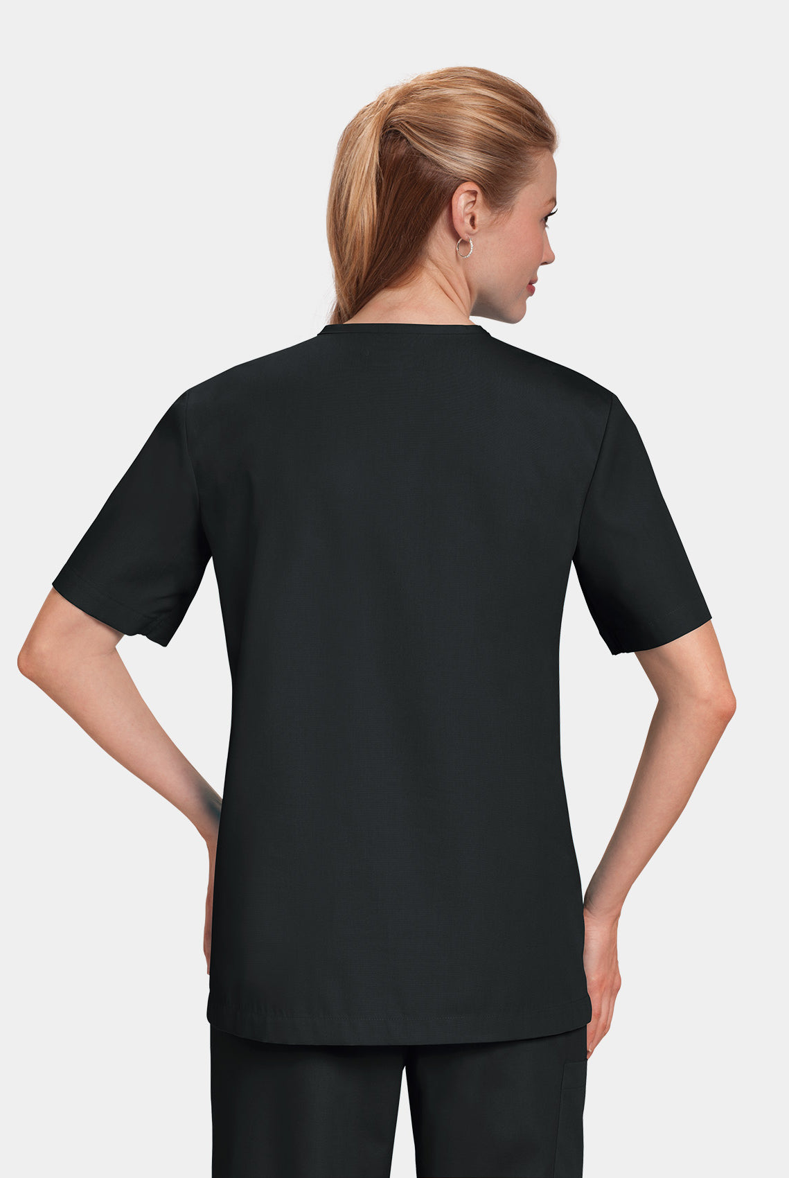 Orange Standard Balboa Scrub Top - Black - back