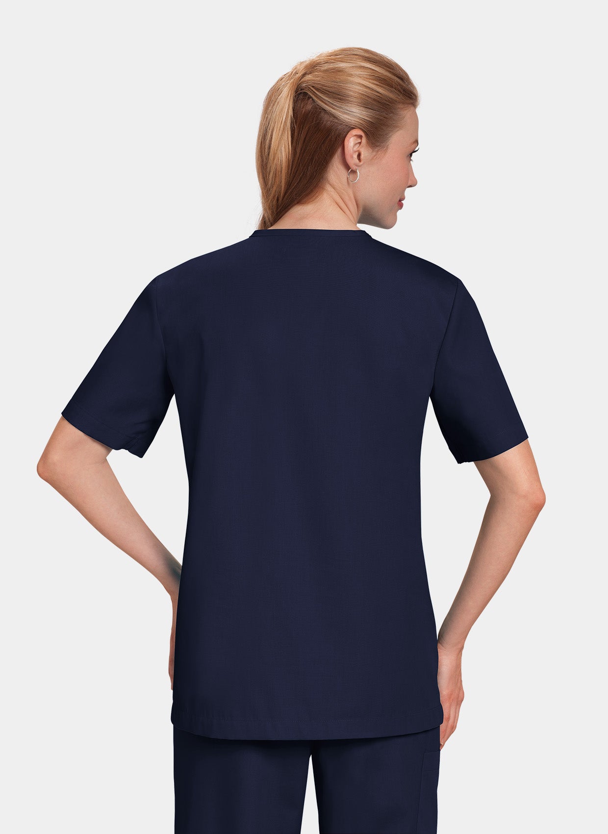 Orange Standard Unisex Scrub Set - Navy