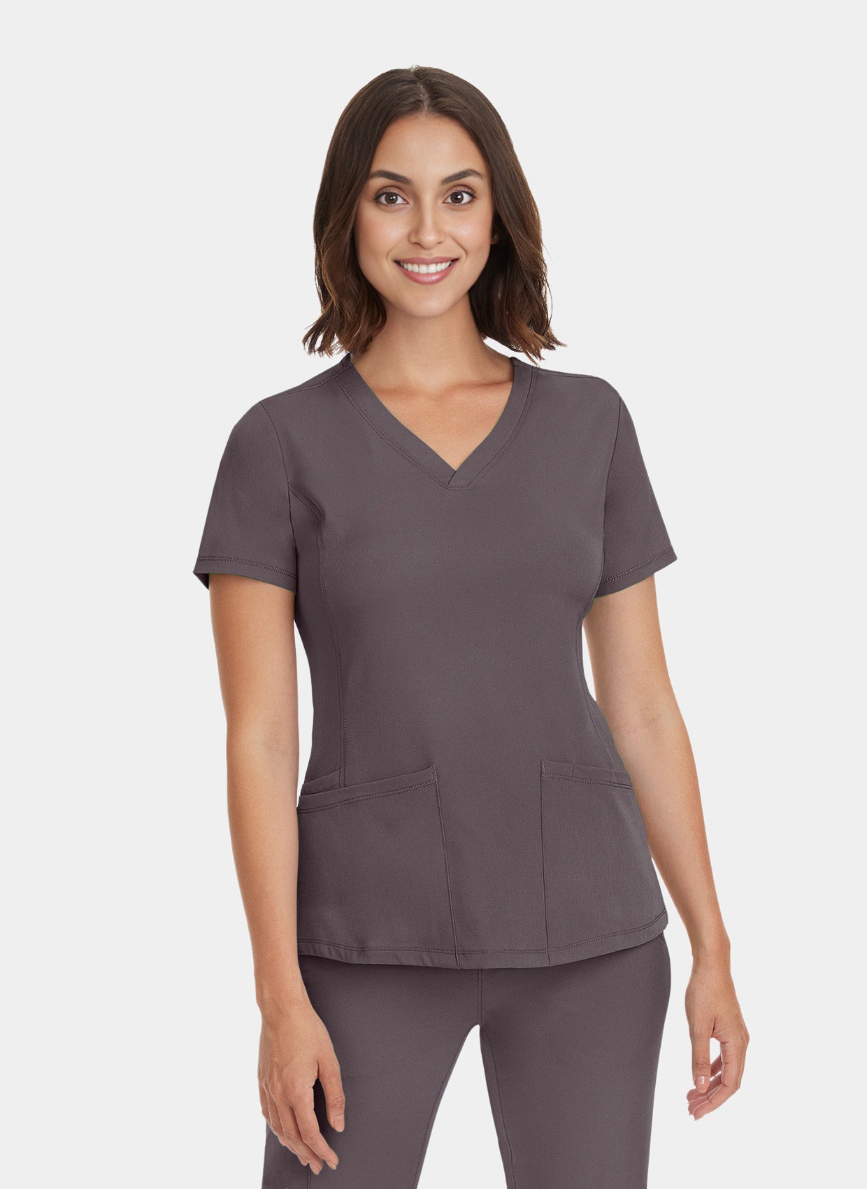 Healing Hands Monica Scrub Top - Pewter