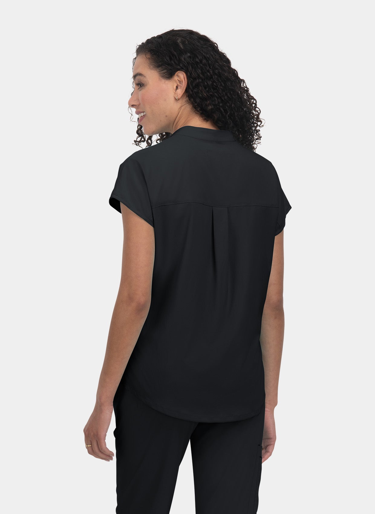 Koi Basics Ari Scrub Top - Black - Back