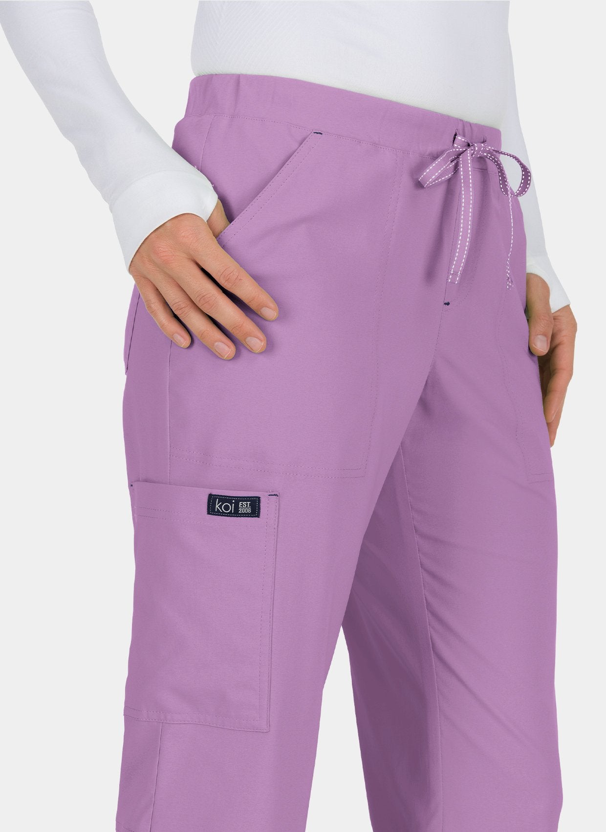 womens koi basics holly scrub trousers bloom lavender
