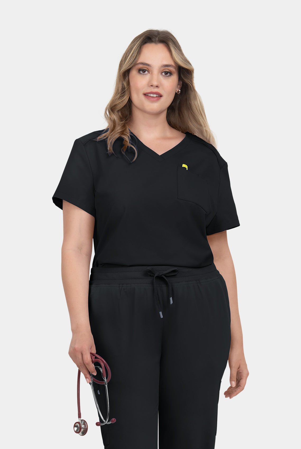 Koi Cureology Aura Scrub Top - Black
