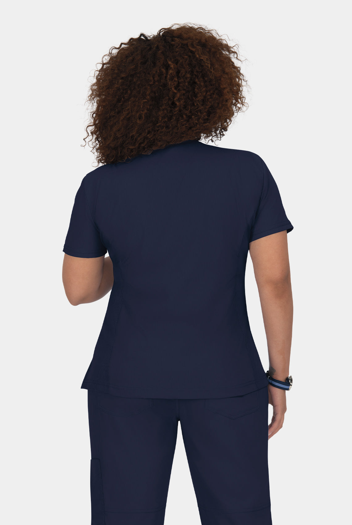 Koi Lite Philosophy Scrub Top - Navy - Back