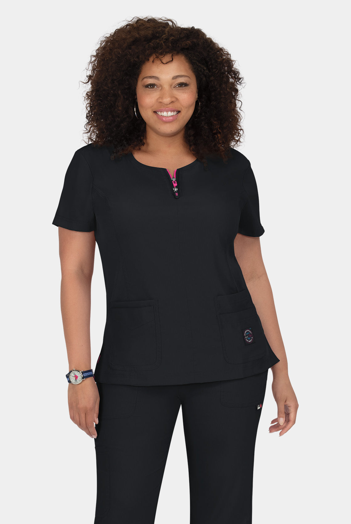 Koi Lite Serenity Scrub Top - Black