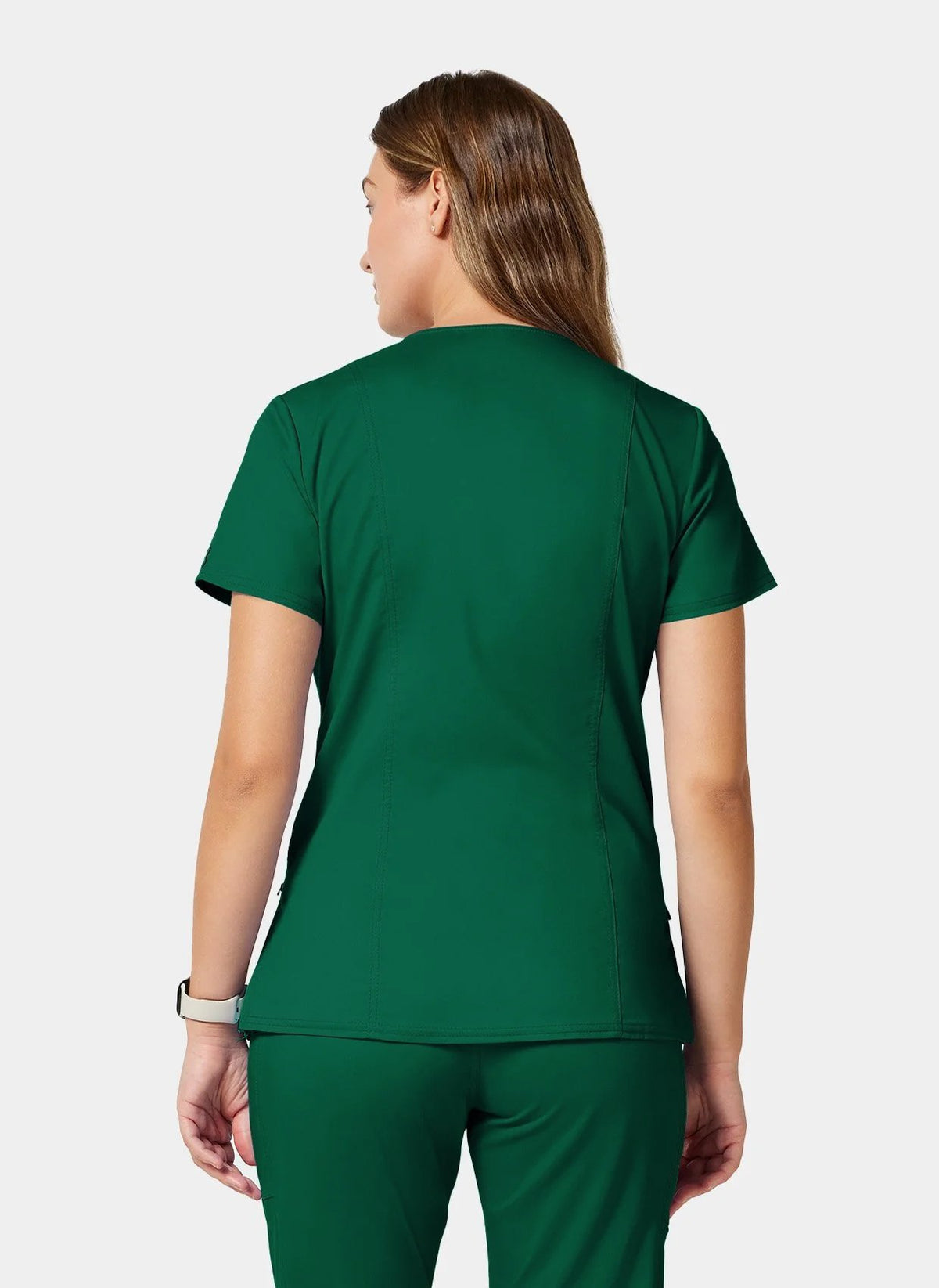 womens scrub top cherokee ww revolution maternity mock wrap wwe688 hunter