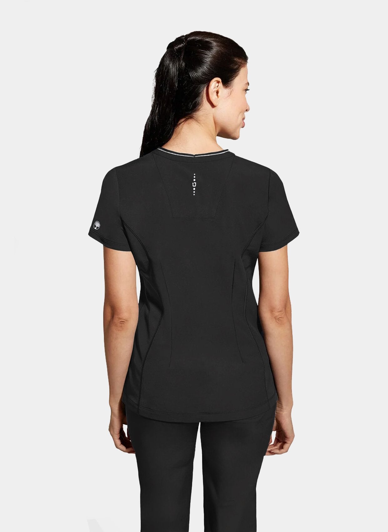 womens scrub top healing hands 360 sonia black