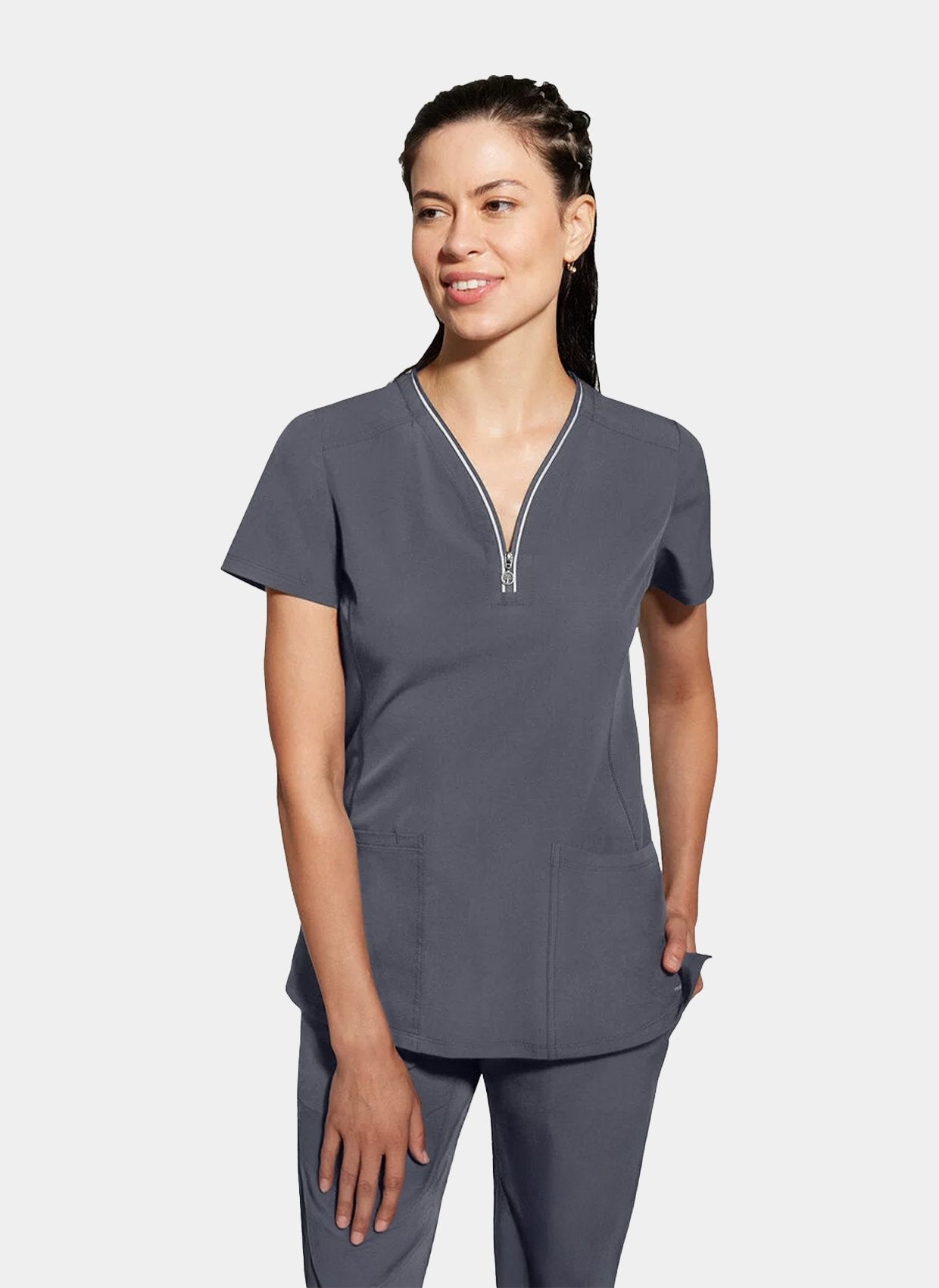 womens scrub top healing hands 360 sonia pewter