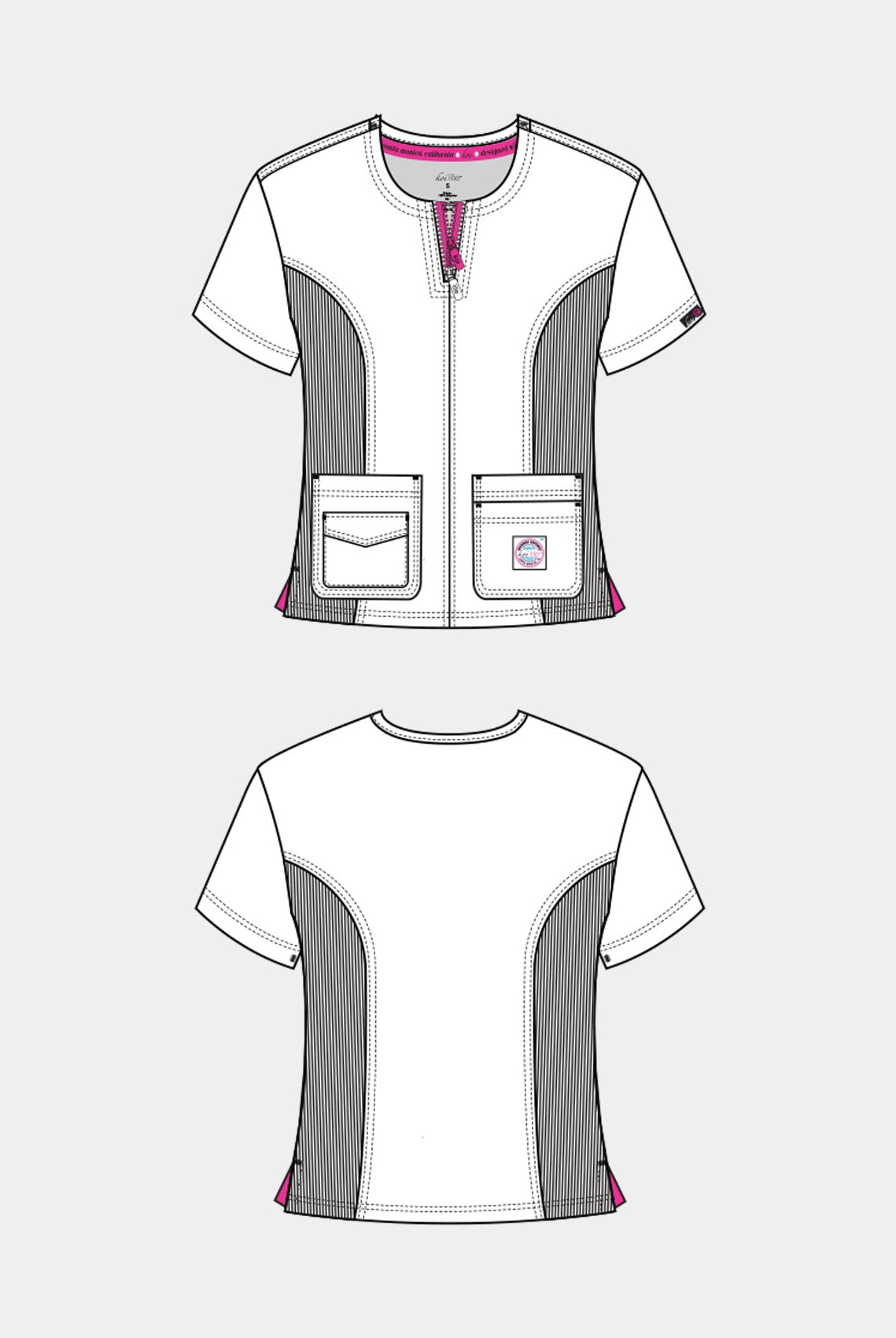 Koi Lite Serenity Scrub Top - Sketch