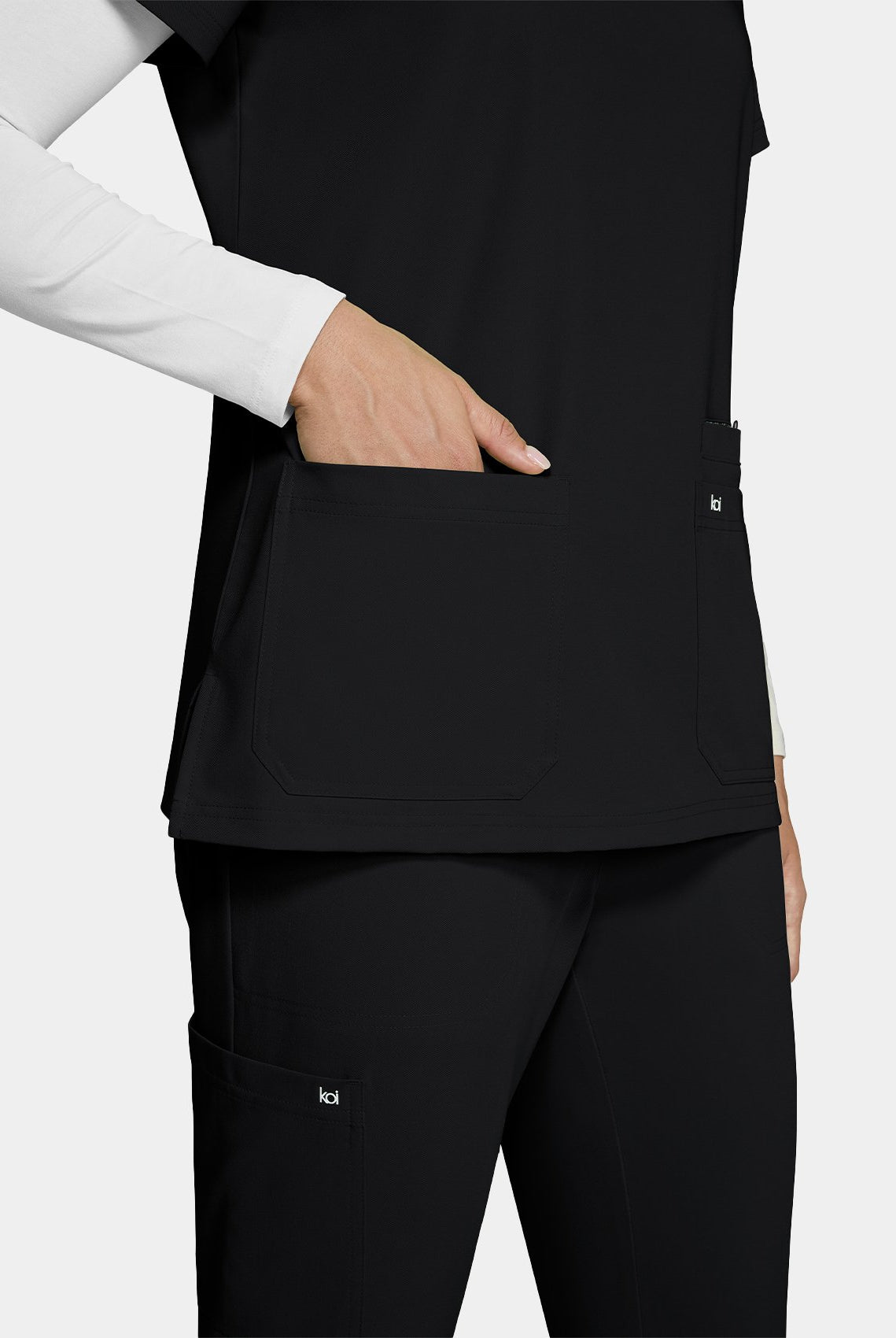 Koi Next Gen Hustle And Heart Scrub Top- black