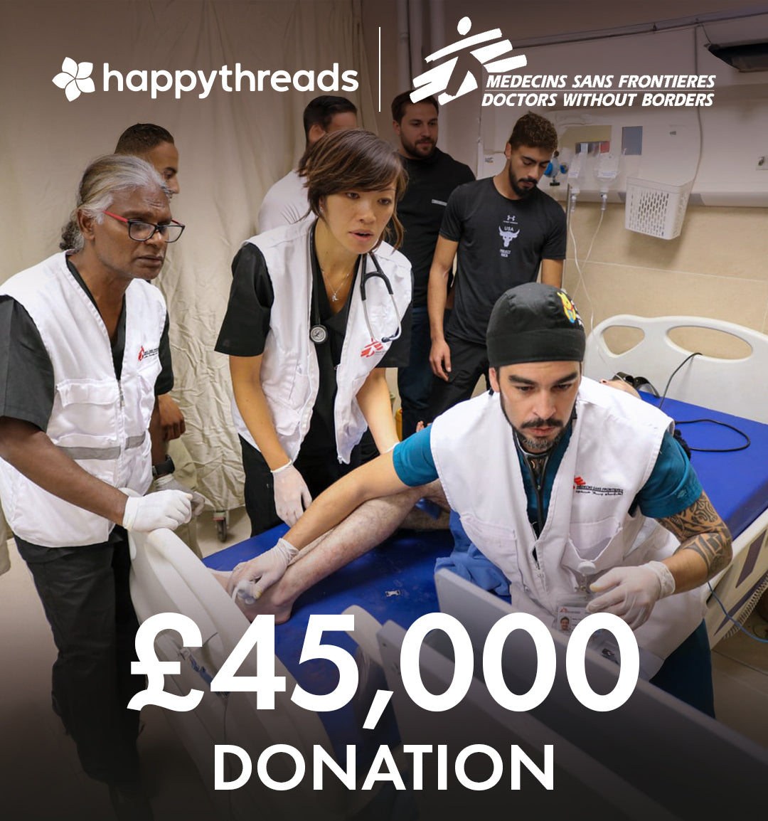 Happythreads £45,000 Donation to Médecins Sans Frontières (MSF)