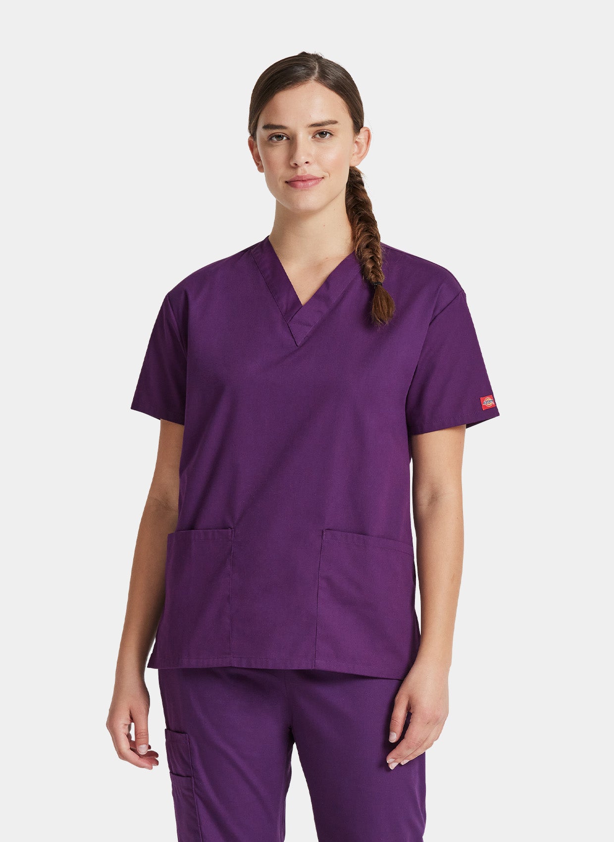 Dickies EDS Signature 86706 V-Neck Scrub Top - Ceil Blue - Women's - NWT