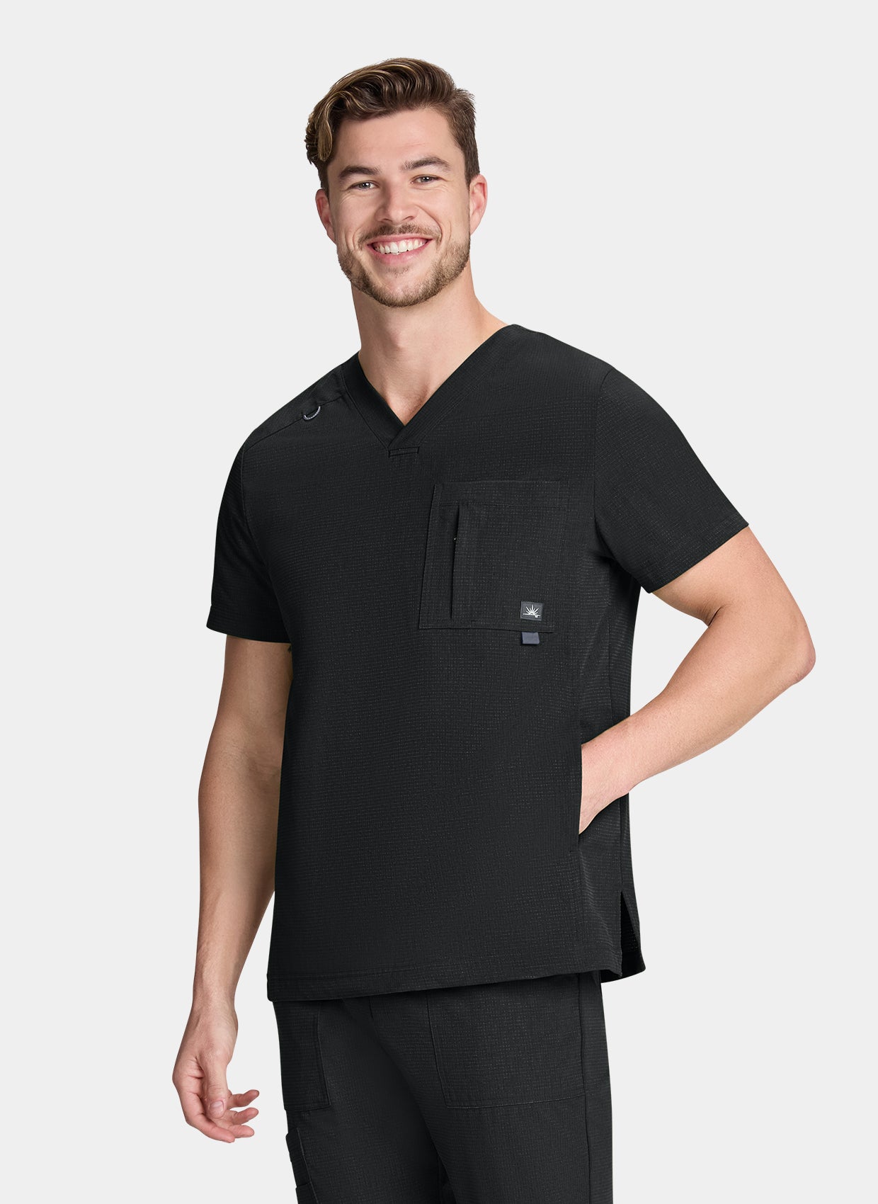 Men's Koi Solis Black Caldwell scrub top