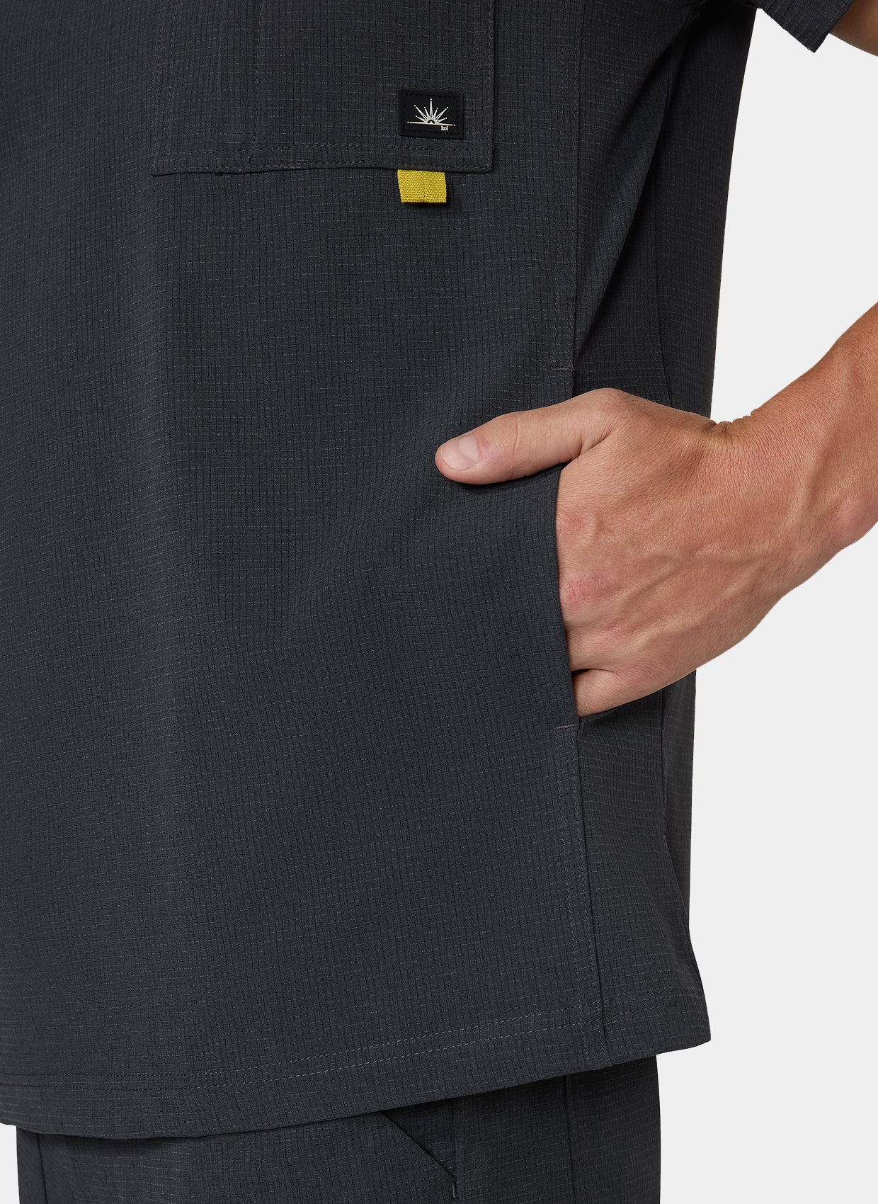 Men's Koi Solis Caldwell scrub top charcoal