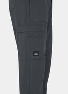 Men's Koi Solis scrub trousers charcoal closeup