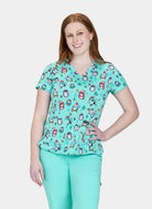 Koi Basics Leslie Scrub Top - Penguins