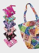 Colorful Bags with prints on white background