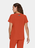 Koi Next Gen Hustle And Heart Scrub Top Burnt Umber Women's back