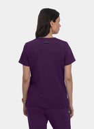 Koi Next Gen Hustle And Heart Scrub Top Eggplant women's back