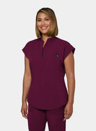 Koi Solis Catrin Scrub Top - Wine