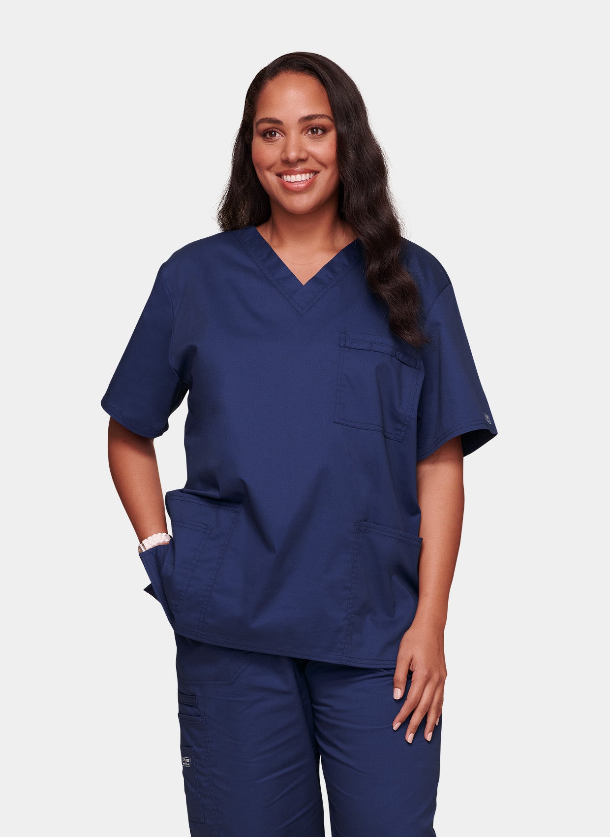 Cherokee Core Stretch Unisex V Neck Scrub Top WWE4725 Happythreads UK