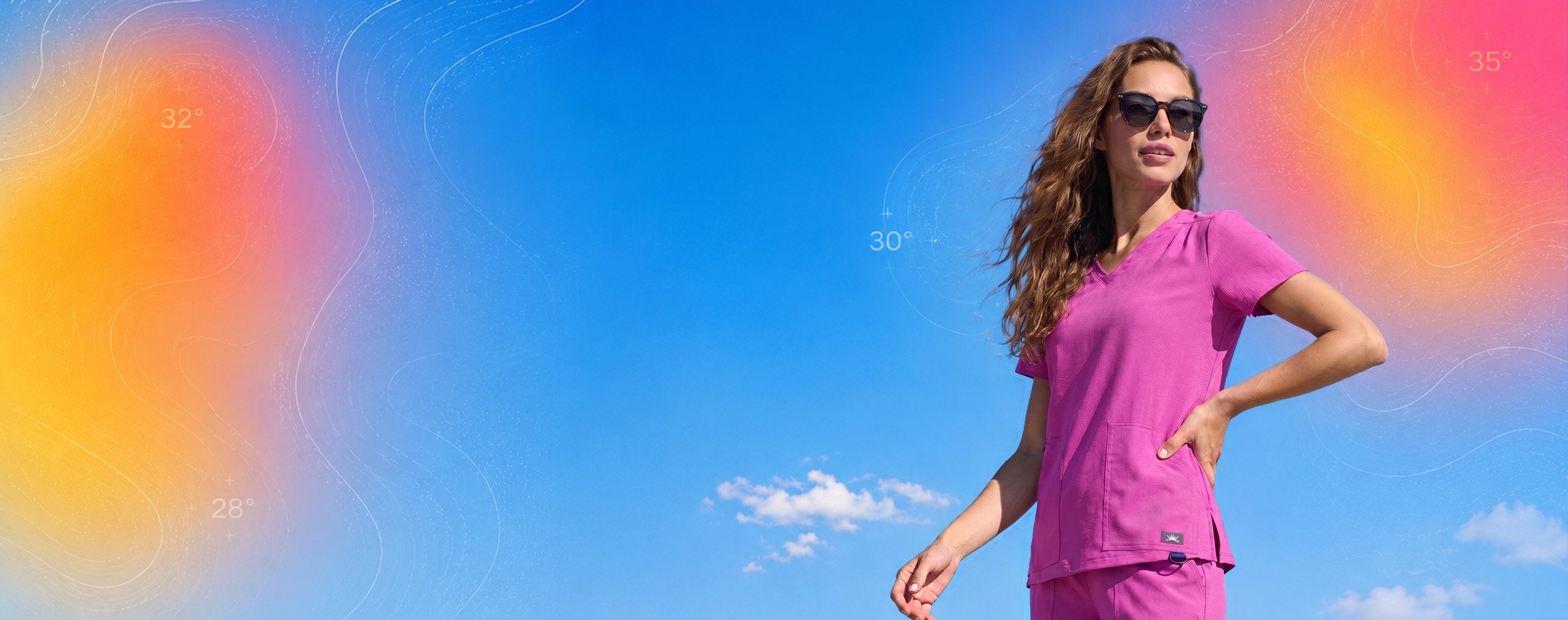 Lightweight medical scrubs for hot weather