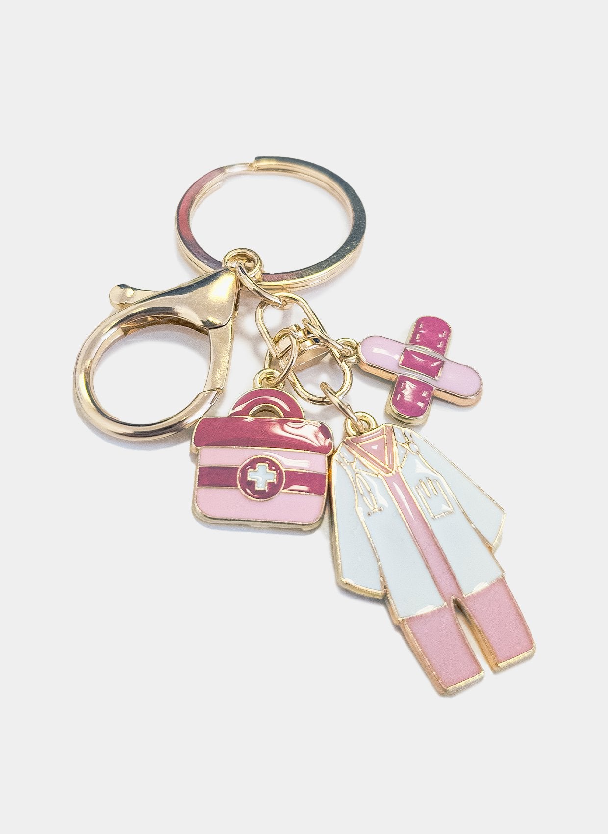 keychain medical the med life keychain pink