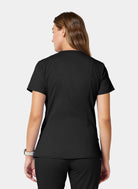 Cherokee WW Revolution Maternity Mock Wrap Scrub Top WWE688 - Black
